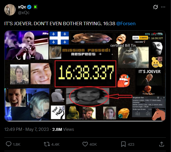 xQc after his 15:28